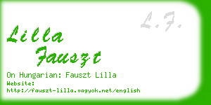 lilla fauszt business card